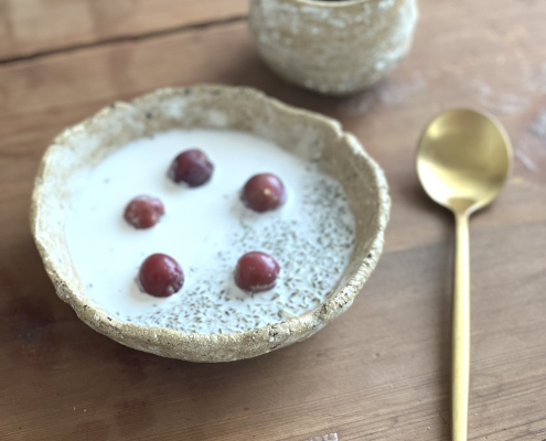 palm grass seed coconut milk breakfast 100 percent wild food hawaii